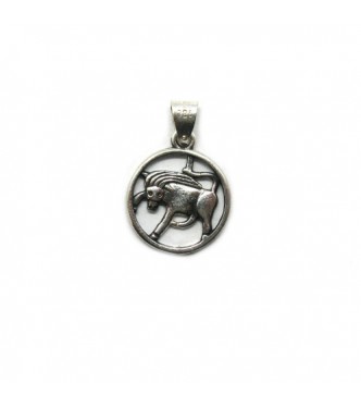 PE001385 Genuine sterling silver pendant charm solid hallmarked 925 zodiac sign Taurus